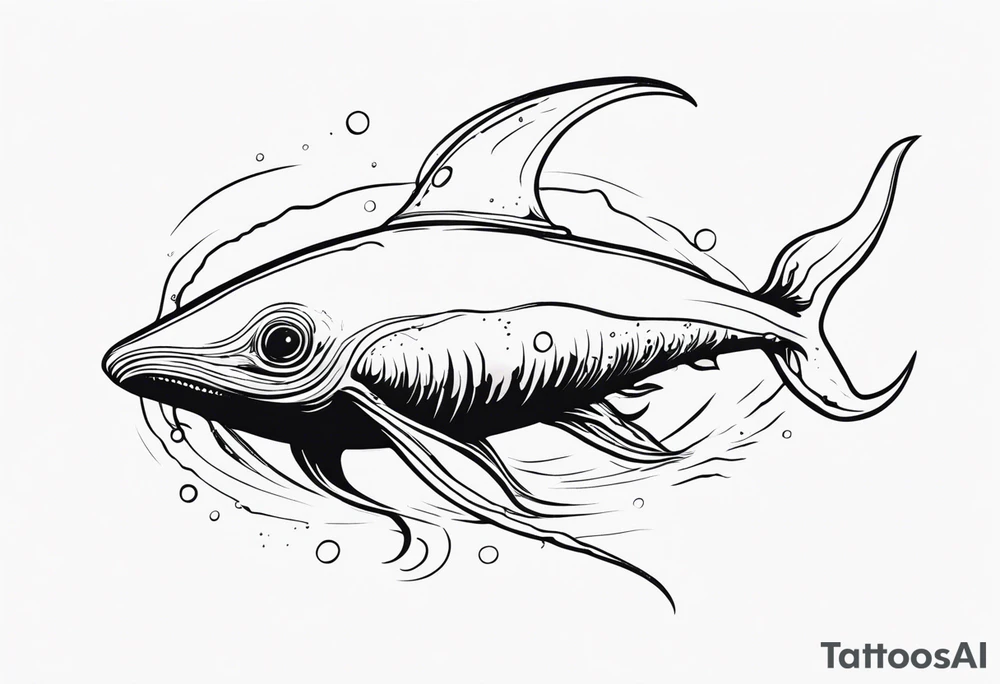 Thalassophobia, giant squid, fear tattoo idea
