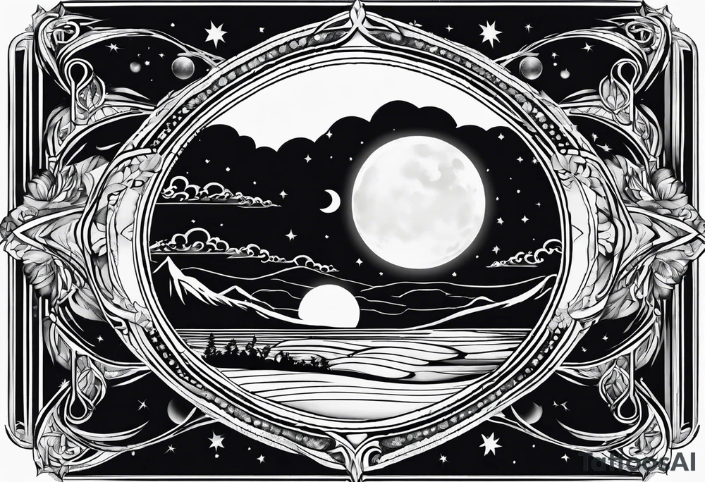 sacred moon tattoo idea