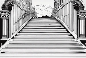Valhalla  fog stairs tattoo idea