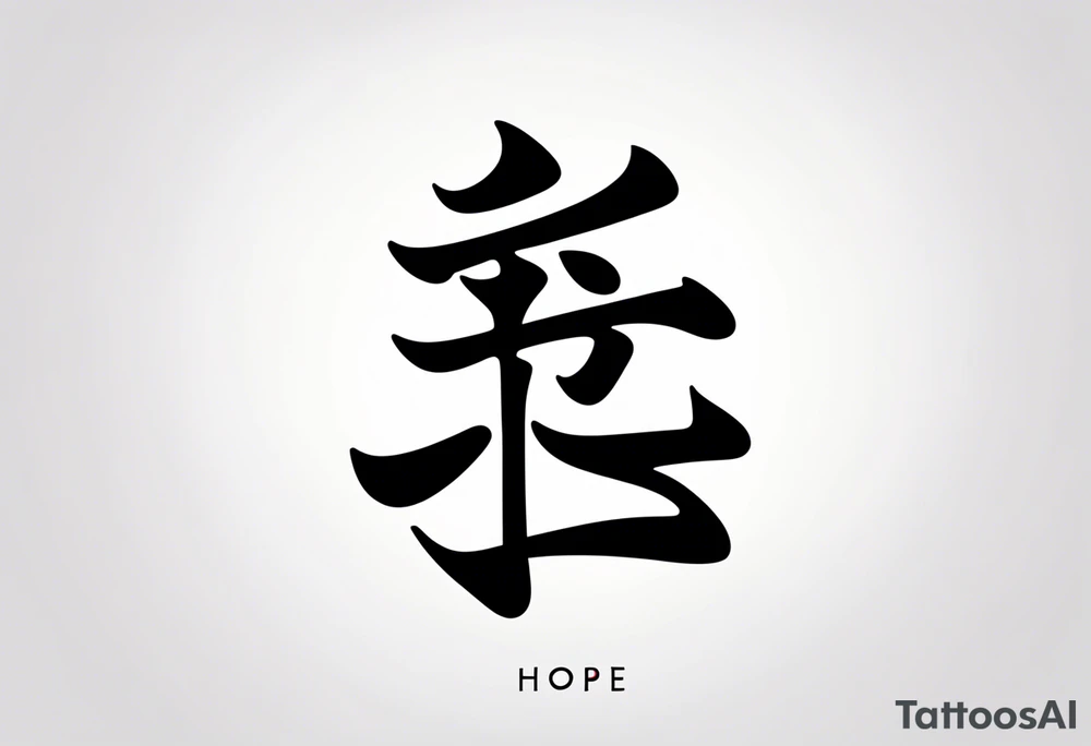 chinese character means hope tattoo idea