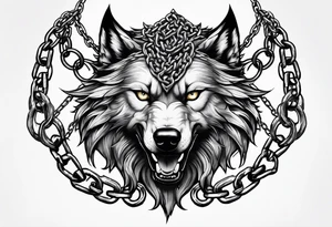 Fenrir with the chains tattoo idea