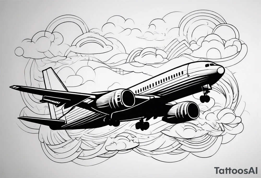 airplane tattoo idea