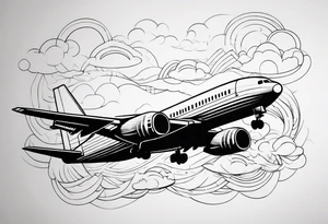 airplane tattoo idea