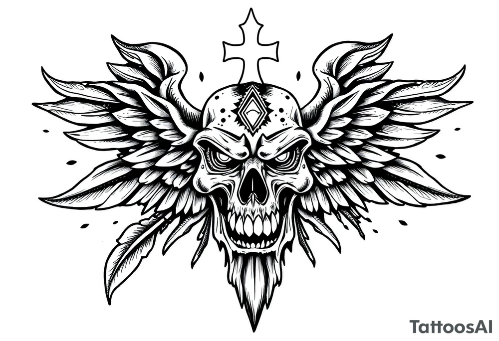 American heritage, with Christian traditions tattoo idea