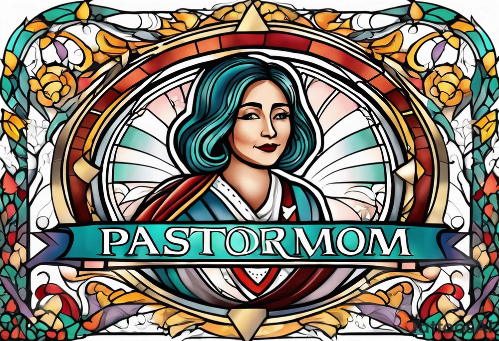 the words “Pastor Mom” in an image that reflects redemption and new life. tattoo idea