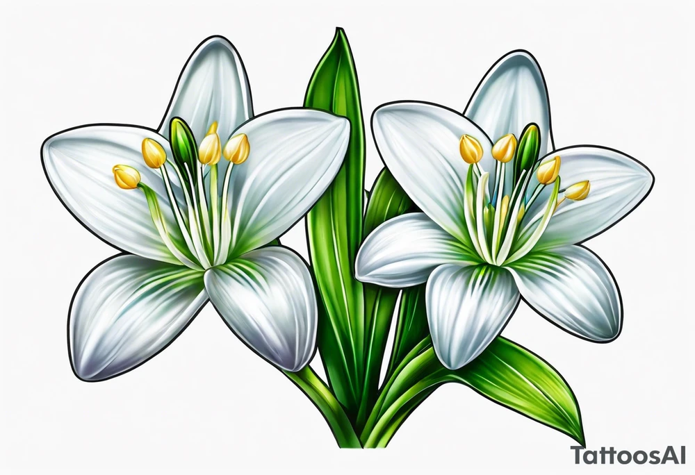 snowdrop flower tattoo idea