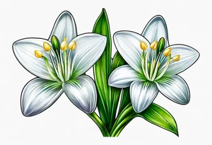 snowdrop flower tattoo idea