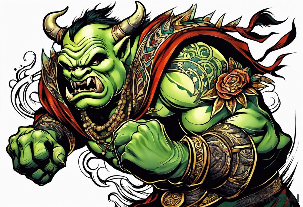 leaping ogre tattoo idea