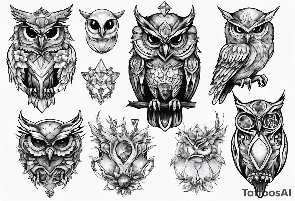 The Demon Owl Stolas, a Prince of Hell who is obsessed with gems, knowledge of astrology and poisonous plants. tattoo idea