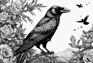 Crows picking at a carcass tattoo idea