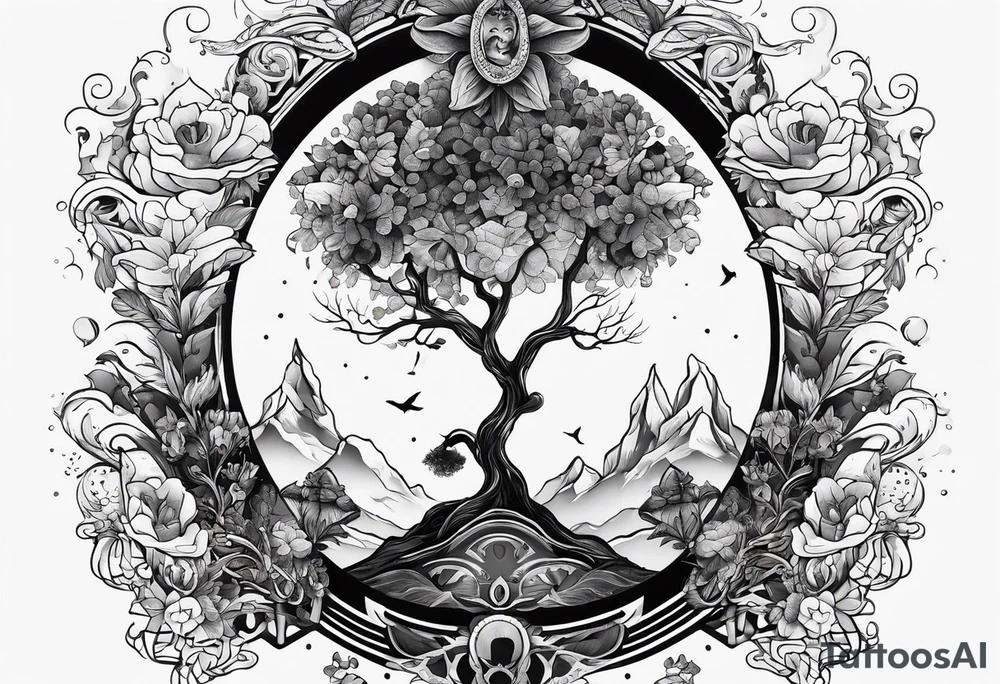 Above and below no one tattoo idea