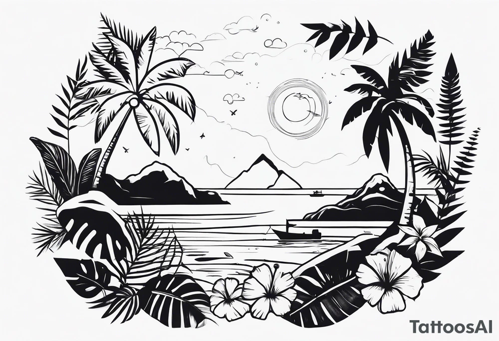 island vibes tattoo idea
