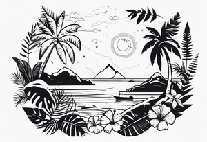 island vibes tattoo idea