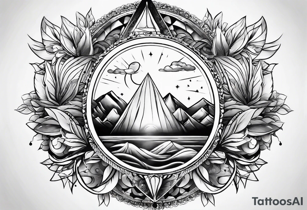 prism dispersing light into spiritual rays tattoo idea