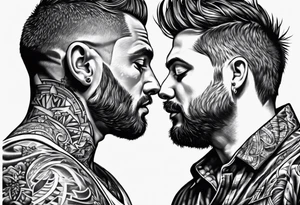 father son puzzle tattoo idea