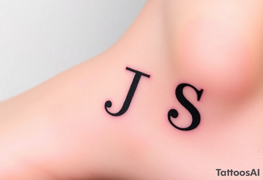 J and s letters tattoo idea