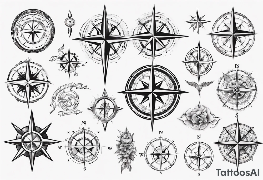 wonderlust compass tattoo idea