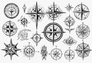 wonderlust compass tattoo idea