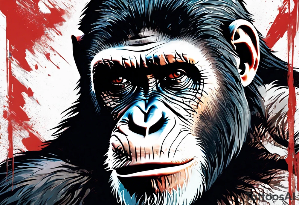 Caesar from the movie planet of the apes tattoo idea