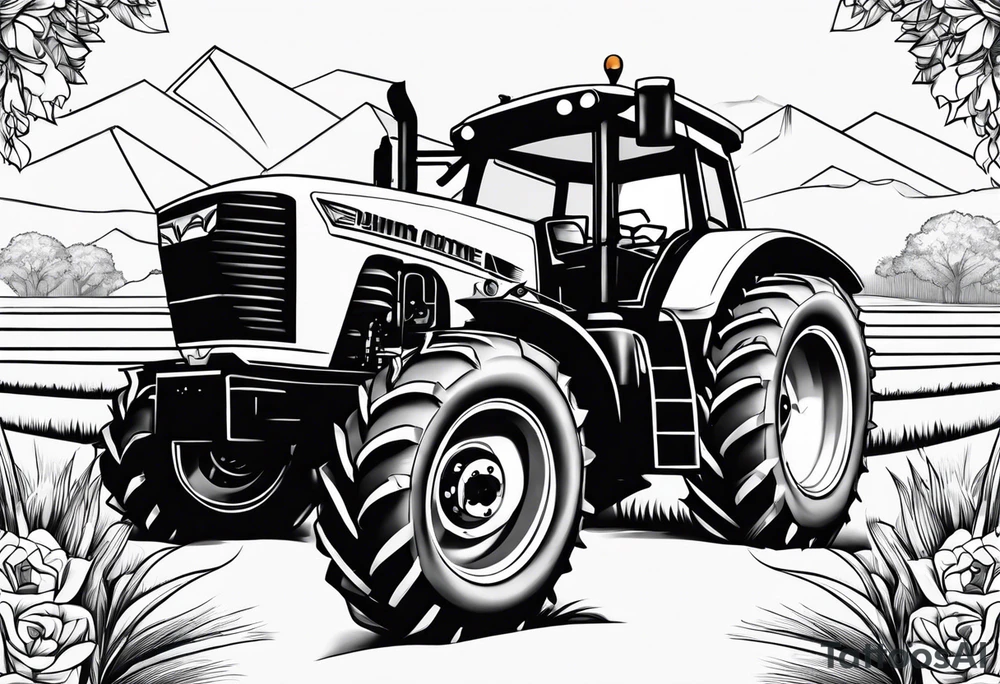 Farming and racing tattoo idea