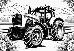 Farming and racing tattoo idea