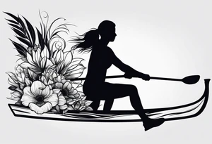 rower silhouette tattoo idea