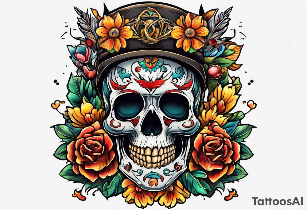 dead inside happy outside tattoo idea