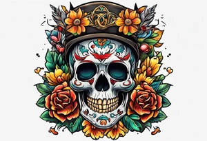 dead inside happy outside tattoo idea