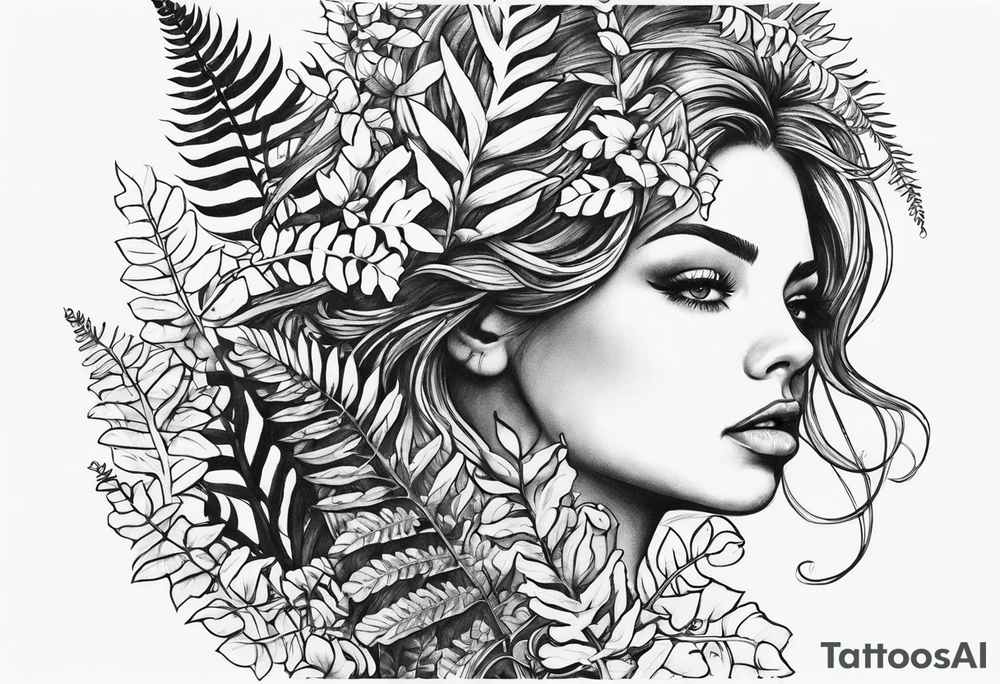 Vines and fern tattoos tattoo idea