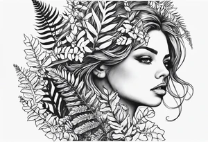 Vines and fern tattoos tattoo idea