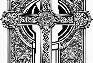 Celtic cross and sword tattoo idea