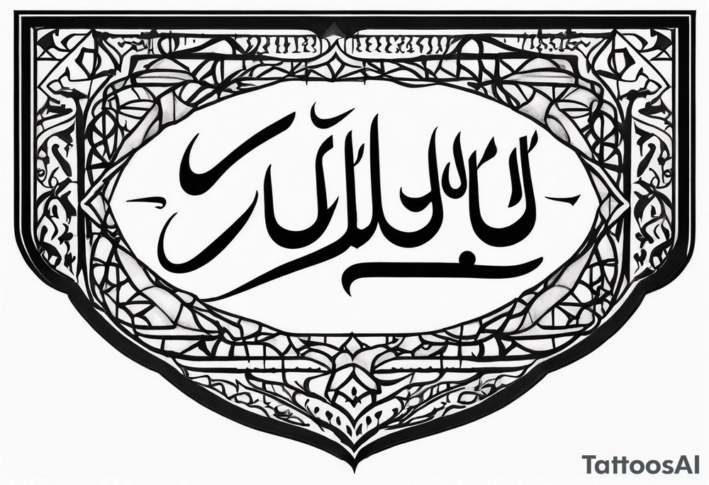 Quote in arabic calligraphy tattoo idea