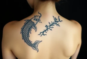 Koi and dragon tattoo idea