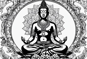 A meditating rap star tattoo idea
