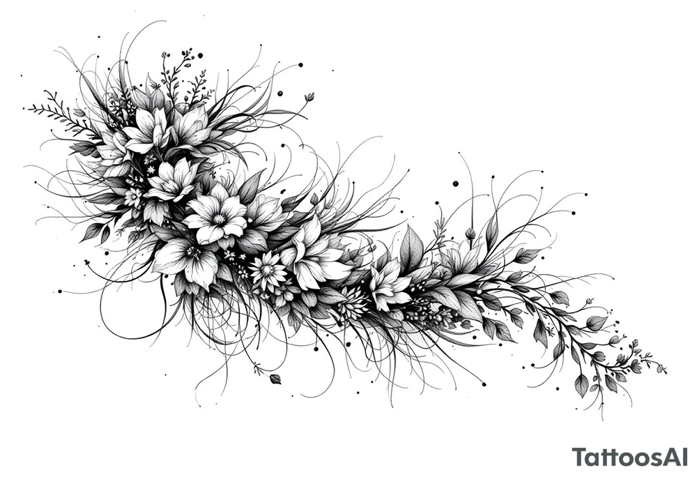 Размытые линии, мифология, свободно tattoo idea