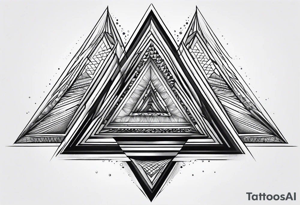 Fractal auto similar triangles tattoo idea