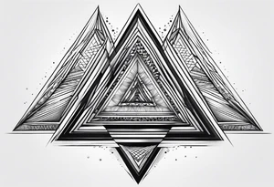 Fractal auto similar triangles tattoo idea
