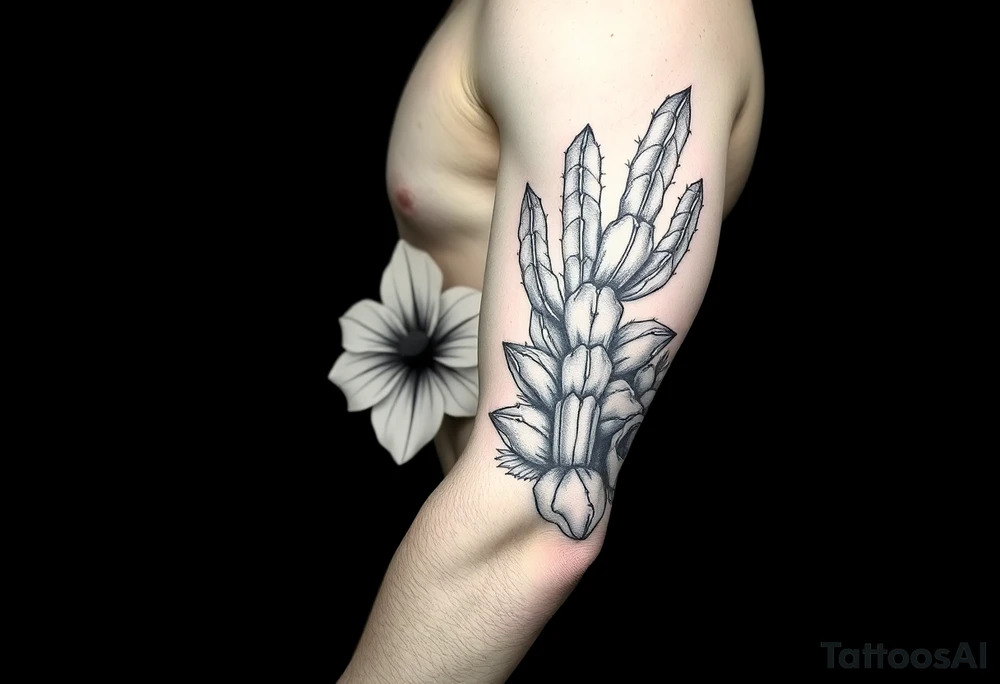 Birth flower for June July December and a cactus tattoo idea