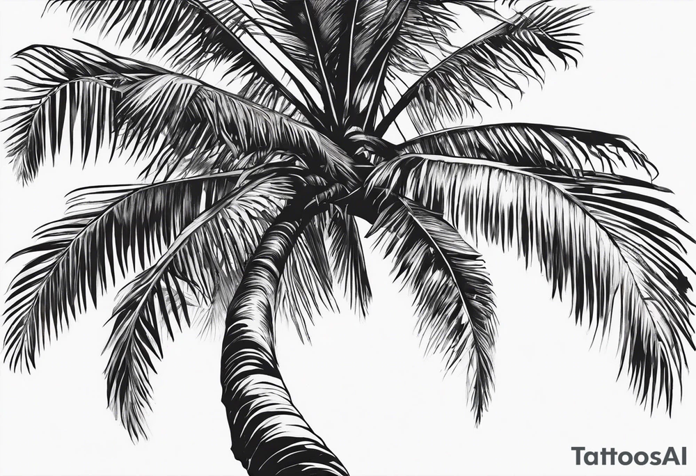 tree palm but swap leaves with palms (part of hand) tattoo idea