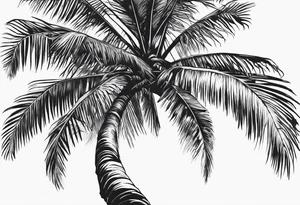 tree palm but swap leaves with palms (part of hand) tattoo idea