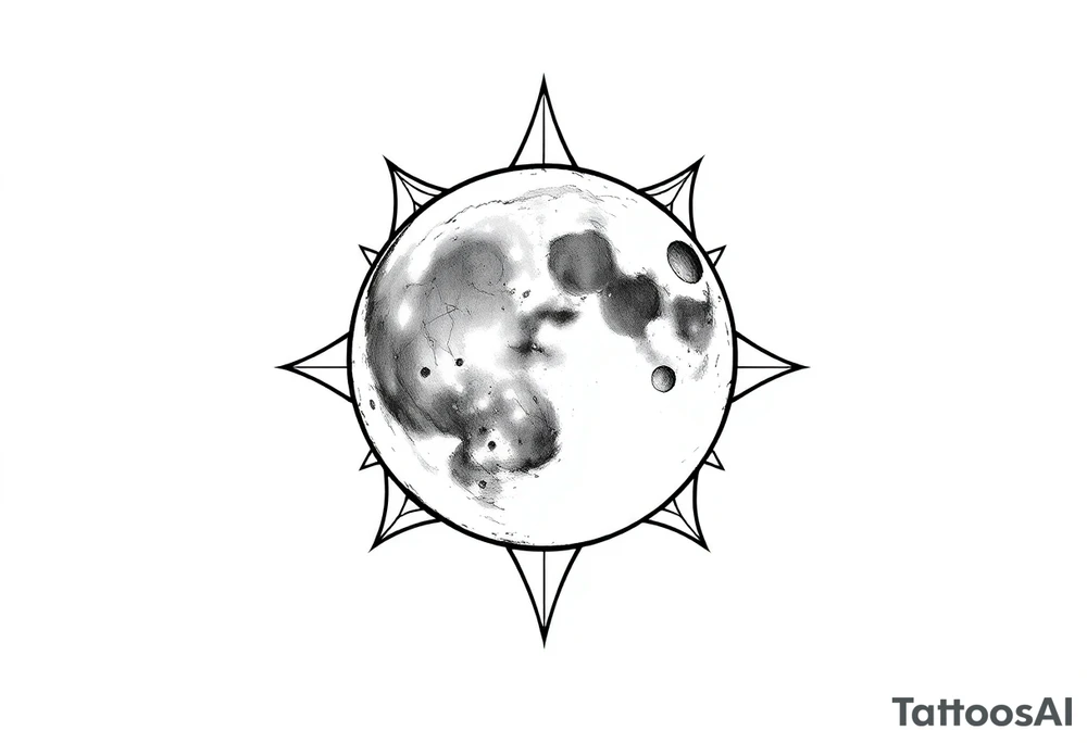 sacred moon tattoo idea