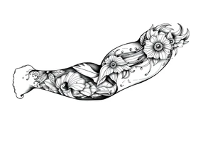 bold line ornamentaali tattoo idea