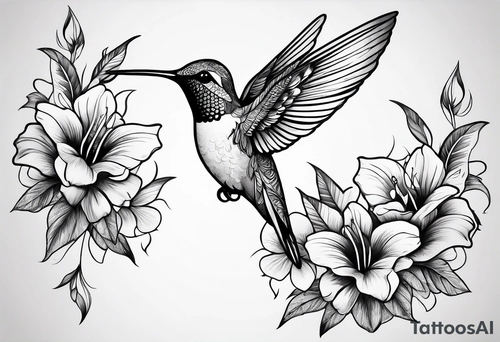 hummingbird tattoo idea