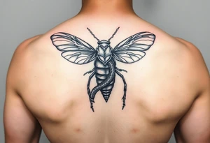 Cicada with snake tattoo idea