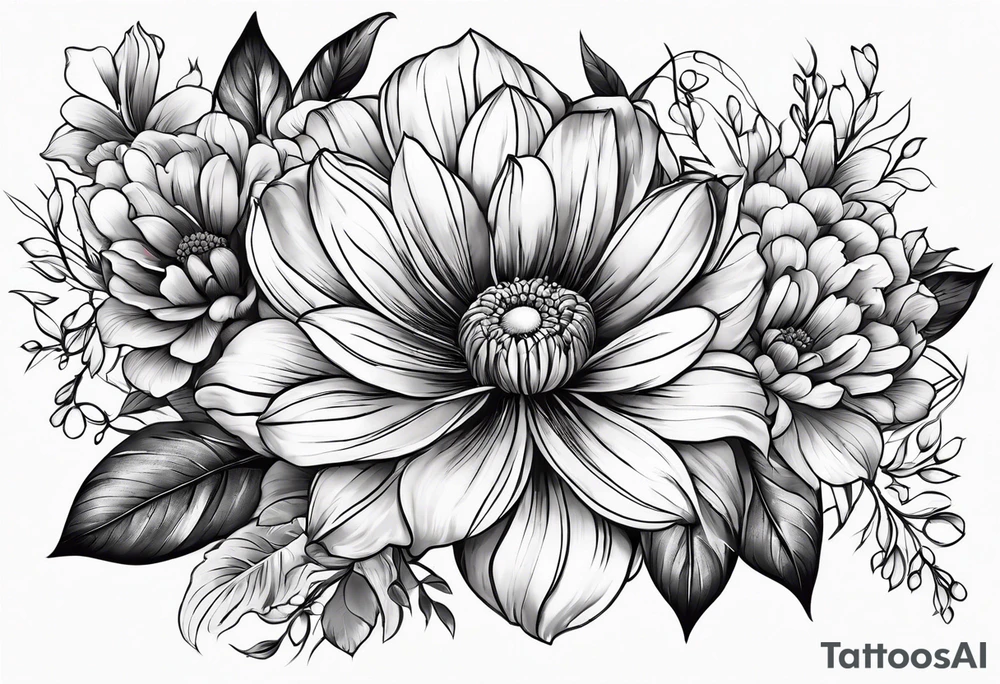 Zagare  flower tattoo idea