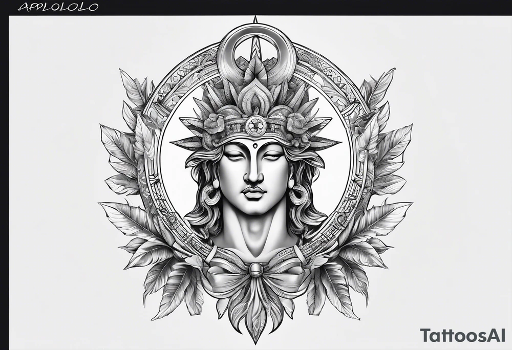 apollo
god of the sun 
with his bow
upper body tattoo idea