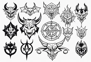 medievil symbols of demons tattoo idea
