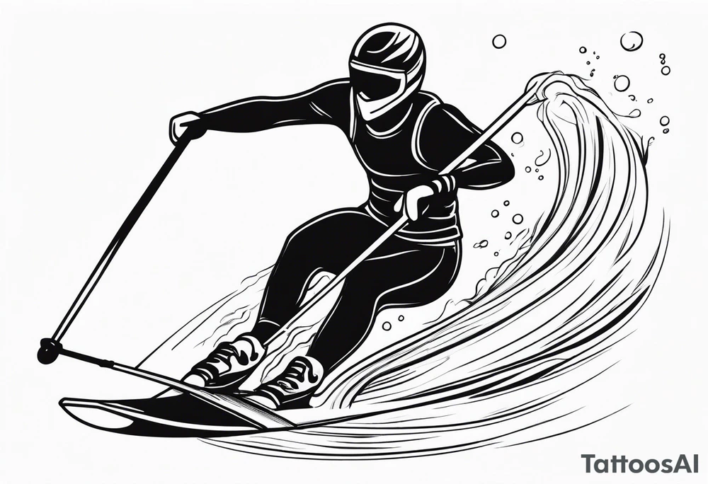 water skiing tattoo idea