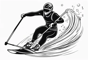 water skiing tattoo idea