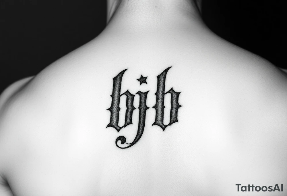 Initials bjb tattoo idea